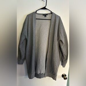 Forever 21. Gray Long Cardigan.